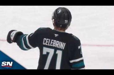 Sharks' Macklin Celebrini Wires Home Power-Play Goal For 100th Point Of Season