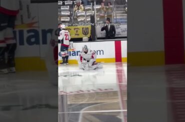 Gotta love goalie warmups #hockeygoalie #capitals #hockey