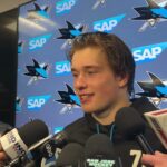 Celebrini on Reaching 100 Points, Chernyshov & Leddy Impact | Sharks vs. Blues Post-Game (3.30.26)