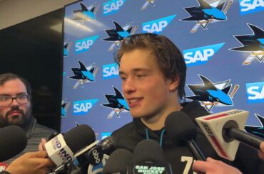 Celebrini on Reaching 100 Points, Chernyshov & Leddy Impact | Sharks vs. Blues Post-Game (3.30.26)