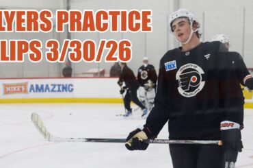 PORTER MARTONE'S FIRST FLYERS PRACTICE | Philadelphia Flyers Practice Clips - 3/30/26
