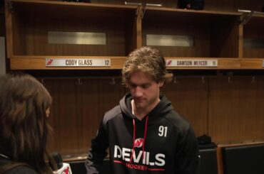 Mercer, Keefe talk to the media before facing the Rangers in New York