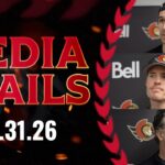 Nick Cousins, Dylan Cozens, Travis Green Pregame Media vs FLA