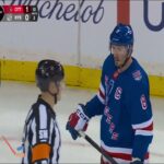 Thomas Chabot drops his stick and is in obvious pain after a JT Miller cross check ❌