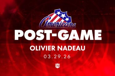 Olivier Nadeau Post Game Media | 03.29.26