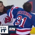 GOTTA SEE IT: Igor Shesterkin And Jacob Markstrom Square Off For UNREAL Goalie Fight