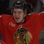 Blackhawks' Anton Frondell Pounces On Loose Puck For First Career NHL Goal