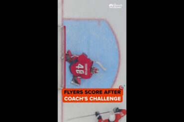 Sanheim scores for Flyers after a successful coach's challenge against the Capitals