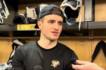 Pittsburgh Penguins Ryan Shea after 5-1 win over Detroit Red Wings