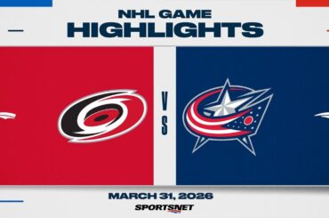 NHL Highlights | Hurricanes vs. Blue Jackets - March 31, 2026