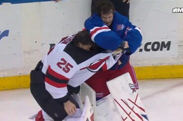 Igor Shesterkin Drops 🥊 Gloves 🥊 With Jacob Markstrom