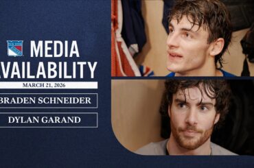NYR Practice: Braden Schneider & Dylan Garand Media Availability | Mar. 21, 2026