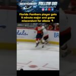#Panthers Noah Gregor game misconduct for elbowing #Sens Yakemchuk #NHL #Hockey #foryou #fyp