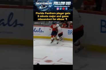 #Panthers Noah Gregor game misconduct for elbowing #Sens Yakemchuk #NHL #Hockey #foryou #fyp