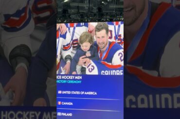 For Johnny: Team USA Brings the Gaudreau Children on Ice #TeamUSA #JohnnyGaudreau #JohnnyHockey