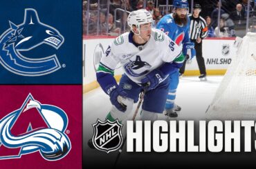 Canucks vs. Avalanche | NHL Highlights | April 01, 2026