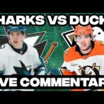San Jose Sharks Vs Anaheim Ducks LIVE COMMENTARY! | 2025-26 NHL Season