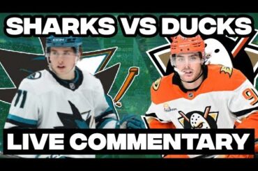San Jose Sharks Vs Anaheim Ducks LIVE COMMENTARY! | 2025-26 NHL Season