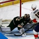 Barkov Chips A Cheeky Little Shot Over Stalock's Shoulder