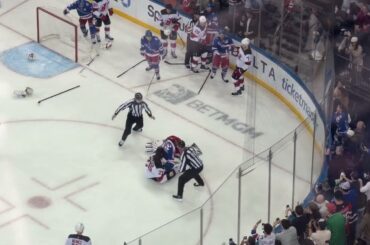 GOALIE FIGHT! Jacob Markstrom & Igor Shesterkin fight!