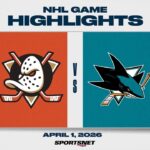 NHL Highlights | Ducks vs. Sharks - April 1, 2026