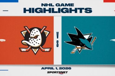 NHL Highlights | Ducks vs. Sharks - April 1, 2026