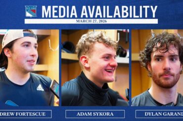 NYR vs CHI: Drew Fortescue, Adam Sykora & Dylan Garand Postgame Media Availability | Mar. 27, 2026