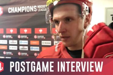 Mikhail Stefanovich of Yunost Minsk after a win over TPS Turku