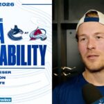 Brock Boeser, Max Sasson & Adam Foote Post-Game Media | Canucks at Avalanche (Apr 1, 2026)