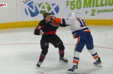 Ridly Greig Drops The Gloves With Brayden Schenn
