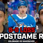 Scott Wedgewood & Avs KEEP IT REAL After EMBARRASSING 6-8 Loss vs Canucks at Home