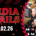 Claude Giroux, Tim Stützle, Cameron Crotty, Travis Green Pregame Media vs BUF