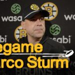 Marco Sturm gives updates ahead of BOS @ FLA