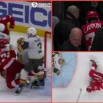 Dylan Larkin Injury 😱 Leaves Game After Brutal Brayden McNabb Cross Check 🤕 DET Vs VGK