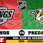 🔴LIVE : Nashville Predators Vs Los Angeles Kings | NHL 2026 | NHL Live SCOREBOARD