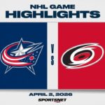 NHL Highlights | Blue Jackets vs. Hurricanes - April 2, 2026