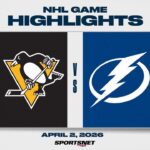 NHL Highlights | Penguins vs. Lightning - April 2, 2026