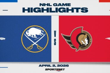 NHL Highlights | Sabres vs. Senators - April 2, 2026
