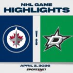 NHL Highlights | Jets vs. Stars - April 2, 2026