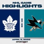 NHL Highlights | Maple Leafs vs. Sharks - April 2, 2026