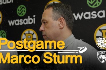 Marco Sturm talks after Bruins fall 2-1 @ FLA