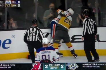 NHL Hockey fight - Cole Smith(Golden Knights) vs. Connor Murphy(Oilers)