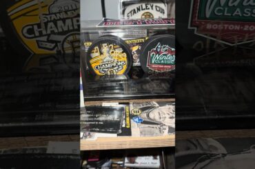 Bergeron & Lucic Autographed Pucks  #collectibles #hockey