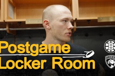 Fraser Minten and Morgan Geekie react after B's fall 2-1 @ FLA