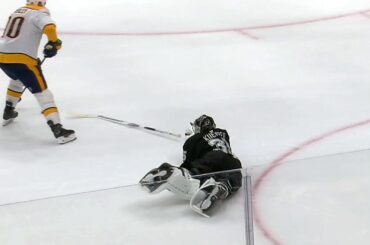 EXTREMELY rare PENALTY SHOT after goalie TOSSES stick!!