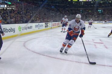 Gionta crushed by Krug after flubbing a check