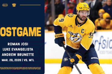 Josi, Evangelista & Brunette Postgame: March 28, 2026