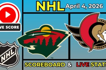 🔴 Minnesota Wild vs Ottawa Senators LIVE | NHL | April 4, 2026 | Live Updates & SCOREBOARD
