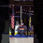 Abbey Romeo Sings National Anthem at New York Islanders Game