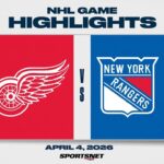 NHL Highlights | Red Wings vs. Rangers - April 4, 2026